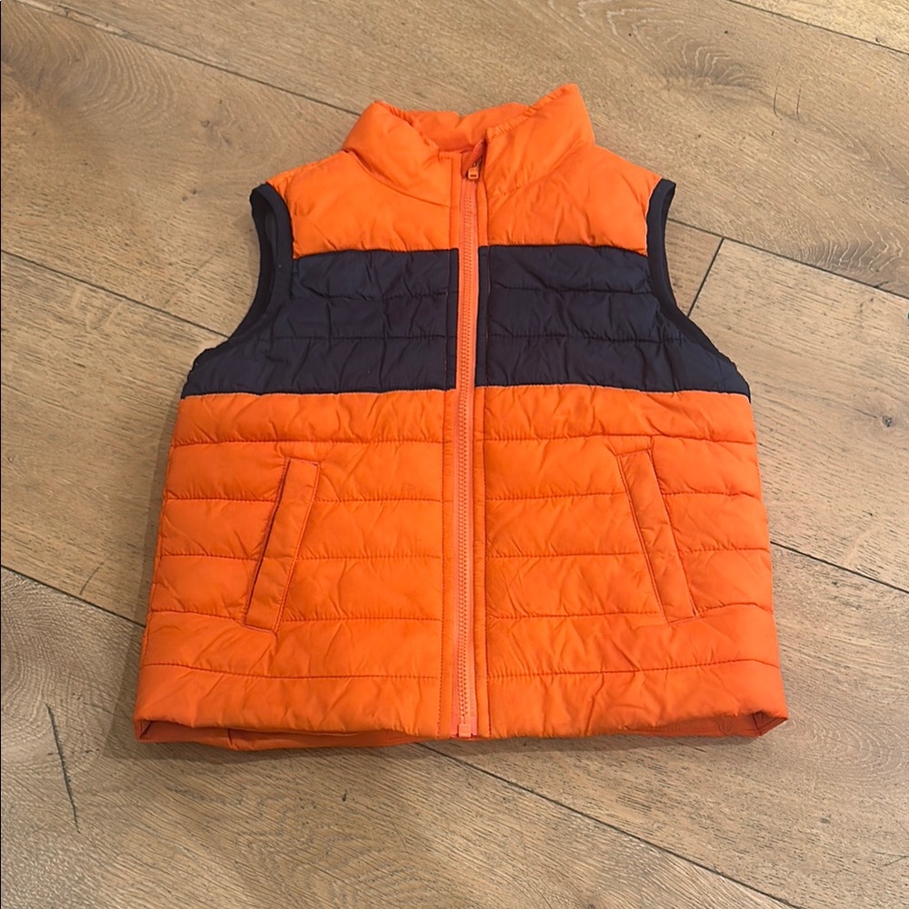 Orange and Black Quilted Vest